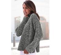 Stehkragenpullover BUFFALO Gr. 32/34, schwarz-weiß Damen Pullover (85837155-32) schwarz-weiß