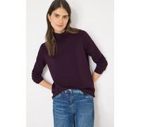 Stehkragenpullover CECIL, Damen, Gr. M (40), eggplant rot, Strick, Obermaterial: 47% Modal, 45% Polyester, 8% Elasthan, unifarben, lässig geschnitten hüftbedeckend, Rundhals, Bündchen, Pullover Stehkr