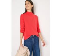 Stehkragenpullover CECIL, Damen, Gr. M (40), pumkin orange, Strick, Obermaterial: 47% Modal, 45% Polyester, 8% Elasthan, unifarben, lässig geschnitten hüftbedeckend, Rundhals, Bündchen, Pullover Stehk