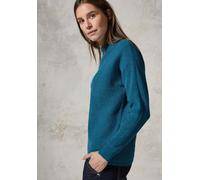 Stehkragenpullover CECIL, Damen, Gr. XL (44), blau (celestial aqua blau), Strick, Obermaterial: 68% Polyester, 32% Baumwolle, meliert, regular fit hüftlang, Rippbündchen, Pullover Stehkragenpullover,