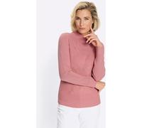 Stehkragenpullover CLASSIC BASICS "Langarm-Pullover", Damen, Gr. 40, rosa (rosenquarz), 100% Polyacryl, unifarben, Pullover Stehkragenpullover (64803830-40) rosenquarz
