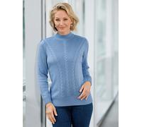 Stehkragenpullover CLASSIC BASICS "Stehkragen-Pullover", Damen, Gr. 42, blau (himmelblau), 100% Polyacryl, unifarben, Pullover Stehkragenpullover (77810825-42) himmelblau