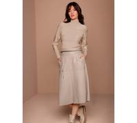 Stehkragenpullover CREATION L PREMIUM "Merino-Kaschmir-Pullover", Damen, Gr. 36, beige, 78% Schurwolle, 20% Kaschmir, 2% Polyester, unifarben, Pullover Stehkragenpullover (91640153-36) beige