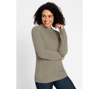 Stehkragenpullover INSPIRATIONEN "Pullover", Damen, Gr. 42, braun (schlamm), 80% Polyamid, 20% Polyacryl, unifarben, Pullover Stehkragenpullover (84666765-42) schlamm