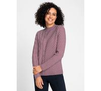 Stehkragenpullover INSPIRATIONEN "Stehkragen-Pullover", Damen, Gr. 38, lila (mauve), 60% Baumwolle, 40% Polyacryl, unifarben, Pullover Stehkragenpullover (82776155-38) mauve