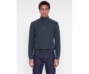 Stehkragenpullover JACK & JONES "JJELIAS KNIT HIGH NECK", Herren, Gr. M, navy blazer detail:turbulence, Strick, Obermaterial: 62% Polyacryl, 38% Baumwolle, unifarben, regular fit normal, ohne Ausschni