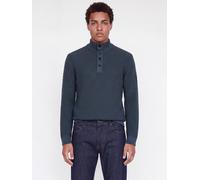 Stehkragenpullover JACK & JONES "JJELIAS KNIT HIGH NECK", Herren, Gr. XS, navy blazer detail:turbulence, Strick, Obermaterial: 62% Polyacryl, 38% Baumwolle, unifarben, regular fit normal, ohne Ausschn