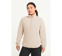 Stehkragenpullover JACK WOLFSKIN "LITE CURL HZ W", Damen, Gr. S (36), oyster, Obermaterial: 100% POLYESTER. Futter: 100% POLYESTER, Pullover Stehkragenpullover (54284808-S) oyster