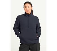Stehkragenpullover JACK WOLFSKIN "LITE CURL HZ W", Damen, Gr. XL (46), schwarznavy, Obermaterial: 100% POLYESTER; Futter: 100% POLYESTER, Pullover Stehkragenpullover (87994417-XL) schwarznavy