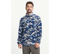 Stehkragenpullover JACK WOLFSKIN "PAW ERA 100 PRINT HZ M", Herren, Gr. XXXL (60), mountainpaw, blauorchid, Obermaterial: 100% POLYESTER, Pullover Stehkragenpullover (49888855-XXXL) mountainpaw, blauor