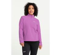 Stehkragenpullover JACK WOLFSKIN "TAUNUS 100 HZ W", Damen, Gr. S (36), foxglove, Obermaterial: 100% POLYESTER, Pullover Stehkragenpullover (45039633-S) foxglove