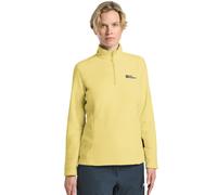 Stehkragenpullover JACK WOLFSKIN "TAUNUS HZ W", Damen, Gr. L (42/44), gelb (lemonice), Obermaterial: 100% Polyester, Pullover Stehkragenpullover (47974219-L) lemonice