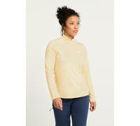 Stehkragenpullover JACK WOLFSKIN "TRAIL HZ W", Damen, Gr. XS (34), beige (vanillacream), Obermaterial: 85% Polyester, 15% Elasthan, Pullover Stehkragenpullover, Funktions-Langarmshirt, schnelltrocknen