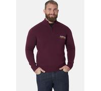 Stehkragenpullover JAN VANDERSTORM "Pullover TROLS", Herren, Gr. 4XL, rot (dunkelrot), Pullover Stehkragenpullover (39072827-4XL) dunkelrot
