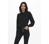 Stehkragenpullover JDY "JDYRUE LIFE L/S PULLOVER KNT NOOS", Damen, Gr. XS, schwarz, Strick, Obermaterial: 51% Polyester, 46% Polyacryl, 3% Elasthan, unifarben, taillenbedeckt, Rundhals, Pullover Stehk