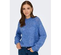 Stehkragenpullover JDY "JDYZOEY LIFE L/S HN RAGLAN PUL KNT NOOS", Damen, Gr. XL, ebb and flow detail:melange, Strick, Obermaterial: 70% Polyester, 21% Nylon, 8% Wolle, 1% Elasthan, meliert, hüftlang,