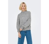 Stehkragenpullover JDY "JDYZOEY LIFE L/S HN RAGLAN PUL KNT NOOS", Damen, Gr. XS, grau (light grau melange), Strick, Obermaterial: 80% Polyester, 11% Nylon, 8% Wolle, 1% Elasthan, unifarben, hüftlang,