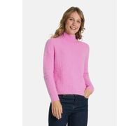 Stehkragenpullover LIEBLINGSSTÜCK "BettaL", Damen, Gr. 42, fresh rose, Strick, Obermaterial: 52% Alpaka, 32% Polyamid, 13% Wolle, 3% Elasthan, Zopfmuster, clean, unifarben, normal, hoch geschlossener