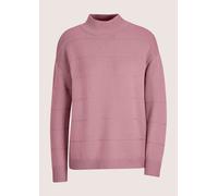 Stehkragenpullover MADELEINE "Strickpullover Eleganter Wollpullover mit Querstruktur", Damen, Gr. 34, rosa (malve), Obermaterial: 100% Schurwolle WV., Pullover Stehkragenpullover (31110223-34) malve
