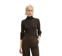Stehkragenpullover MARC O'POLO "aus Heavy Weight Cotton", Damen, Gr. L, braun (burnt coffee), Obermaterial: 100% Baumwolle, unifarben, Pullover Stehkragenpullover (82229711-L) burnt coffee