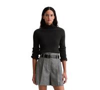 Stehkragenpullover MARC O'POLO "aus Heavy Weight Cotton", Damen, Gr. M, schwarz, Obermaterial: 100% Baumwolle, unifarben, Pullover Stehkragenpullover (30134536-M) schwarz