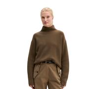 Stehkragenpullover MARC O'POLO "aus softem Schurwolle-Mix", Damen, Gr. XS, braun (milky braun), Obermaterial: 80% Schurwolle, 20% Polyamid, unifarben, Pullover Stehkragenpullover (34378705-XS) milky b