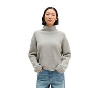 Stehkragenpullover MARC O'POLO "aus softem Schurwolle-Mix", Damen, Gr. XS, grau (clear grau melange), Obermaterial: 80% Schurwolle, 20% Polyamid, unifarben, Pullover Stehkragenpullover (48975429-XS) c