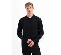 Stehkragenpullover NO EXCESS "No Excess Half-Zip-Polo-Pullover Pullover Polo Half Zip Solid", Herren, Gr. 3XL, schwarz, 90% Baumwolle, 10% Nylon, Pullover Stehkragenpullover (30031343-XXXL)