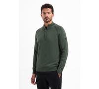 Stehkragenpullover NO EXCESS "No Excess Half-Zip-Pullover Pullover Half Zip High Collar Solid", Herren, Gr. XXL, dunkelgrün, 90% Baumwolle, 10% Nylon, Pullover Stehkragenpullover (97391420-XXL) dunkel