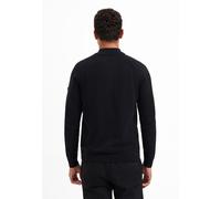 Stehkragenpullover NO EXCESS "No Excess Half-Zip-Pullover Pullover Half Zip High Collar Solid", Herren, Gr. M, schwarz, 90% Baumwolle, 10% Nylon, Pullover Stehkragenpullover (86782419-M) schwarz