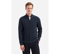 Stehkragenpullover NO EXCESS "No Excess Strickjacke mit Reißverschluss", Herren, Gr. XL, night, 82% Baumwolle, 18% Polyamid, Pullover Stehkragenpullover (31760013-XL) night
