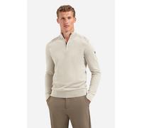 Stehkragenpullover NO EXCESS "No Excess Strukturierter Half-Zip-Pullover", Herren, Gr. M, kit, 100% Baumwolle, Pullover Stehkragenpullover (27499829-M) kit