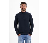 Stehkragenpullover NO EXCESS "No Excess Strukturierter Half-Zip-Pullover", Herren, Gr. S, night, 100% Baumwolle, Pullover Stehkragenpullover (39939204-S) night