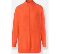 Strickpullover HEINE "Pullover", Damen, Gr. 36, orange, 100% Baumwolle, unifarben, Pullover Strickpullover (29907311-36) orange