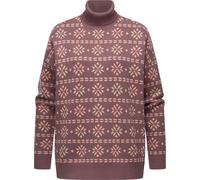 Stehkragenpullover RAGWEAR "Danika Organic", Damen, Gr. S (36), rot (weinrot), Material: 100% Baumwolle, lässig geschnitten hüftlang, hoch geschlossener Ausschnitt, verstellbar Rippbündchen krempelbar