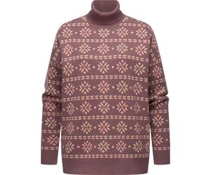 Stehkragenpullover RAGWEAR "Danika Organic", Damen, Gr. S (36), rot (weinrot), Material: 100% Baumwolle, lässig geschnitten hüftlang, hoch geschlossener Ausschnitt, verstellbar Rippbündchen krempelbar