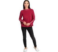 Strickpullover "Pullover", Damen, Gr. 36, rot, 50% Baumwolle, 50% Polyacryl, RICK CARDONA BY HEINE, gemustert, mehrfarbig, unifarben, Pullover Strickpullover (76194846-36) rot