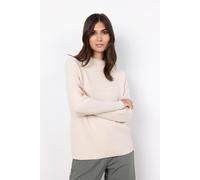 Stehkragenpullover SOYACONCEPT "SC-KANITA 4", Damen, Gr. XL, beige (91620 cream melange), Strick, Obermaterial: 50% Viskose, 27% Polyester, 23% Nylon, meliert, hüftlang, Rippstrickbündchen, Pullover S