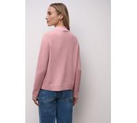 Stehkragenpullover STREET ONE, Damen, Gr. 42, powder pink meliert, Stoff, 30% Polyester, 27% Polyacryl, 23% Polyamid, 20% Viskose, unifarben, regular fit normal, Rundhals, Bündchen, Pullover Stehkrage