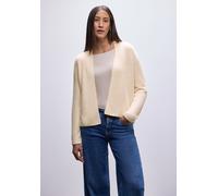 Stehkragenpullover STREET ONE, Damen, Gr. 42, soft beige, Stoff, 78% Polyamid, 12% Polyacryl, 10% Baumwolle, unifarben, comfort fit normal, ohne Ausschnitt, abgesteppt, Pullover Stehkragenpullover, in