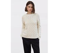 Stehkragenpullover STREET ONE STUDIO, Damen, Gr. 42, soft beige, Web, 60% Baumwolle, 40% Polyacryl, unifarben, normal normal, hoch geschlossener Ausschnitt, Rippbündchen, Pullover Stehkragenpullover,