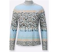 Stehkragenshirt grau-graphit-gemustert 36