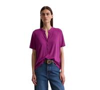 Stehkragenshirt MARC O'POLO, Damen, Gr. L, fresh berry, Jersey, Obermaterial: 94% Viskose, 6% Elasthan, unifarben, Shirts Stehkragenshirt, mit Knopfleiste (13586816-L) fresh berry