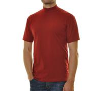 Stehkragenshirt RAGMAN, Herren, Gr. 58, rot (bordeauxrot), Jersey, 100% Baumwolle, regular fit, ohne Ausschnitt, Shirts Stehkragenshirt (363206-4XL) bordeauxrot