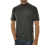 Stehkragenshirt RAGMAN, Herren, Gr. 5XL, grau (anthrazit), Jersey, 70% Baumwolle, 30% Polyester, regular fit, ohne Ausschnitt, Shirts Stehkragenshirt (436460-5XL) anthrazit