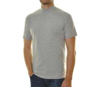 RAGMAN Herren Stehkragenshirt Kurzarm Grau-Melange-012, S