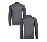 Stehkragenshirt RAGMAN "Set:", Herren, Gr. M, grau (anthrazit), Jersey, 70% Baumwolle, 30% Polyester, regular fit, Shirts Stehkragenshirt (39833833-M) anthrazit