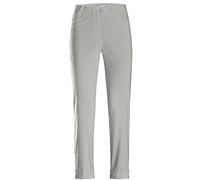 Stehmann IGOR-680 14060-951, sportive Damenhose mit aufgesetzten Taschen und Aufschlag, 6/8 Länge, Größe 42, Farbe Silber