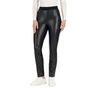 Stehmann, Imilia6-747, schmal geschnittene 7/8 Hose mit vorderem, veganem Leder-Einsatz Größe 40