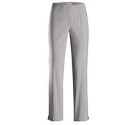 Stretch-Hose STEHMANN "INA", Damen, Gr. 40, N-Gr, silber, Web, Obermaterial: 72% Viskose, 25% Polyamid, 3% Elasthan, unifarben, figurbetont knöchellang, Hosen, mit Stretch (43647567-40) silber